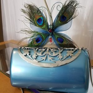 Angela Caputi Rare Clutch Purse Baby Blue